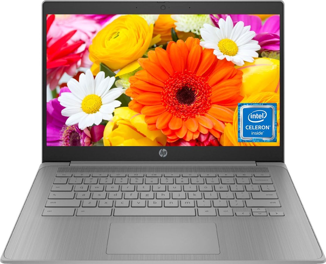 HP 14" HD Chromebook Laptop for Students, Intel Quad-Core N4120(> N4020), 4GB RAM, 64GB eMMC