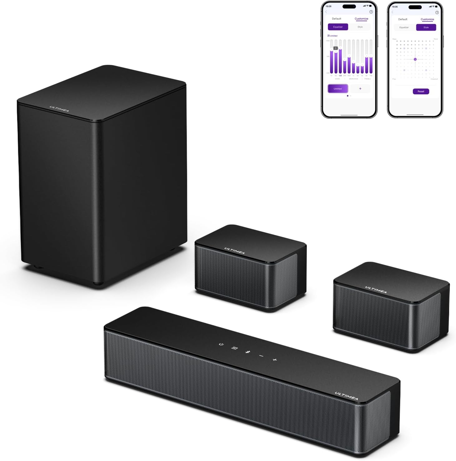 ULTIMEA 5.1 Sound Bar for TV, Center-Channel Speakers, Virtual Surround
